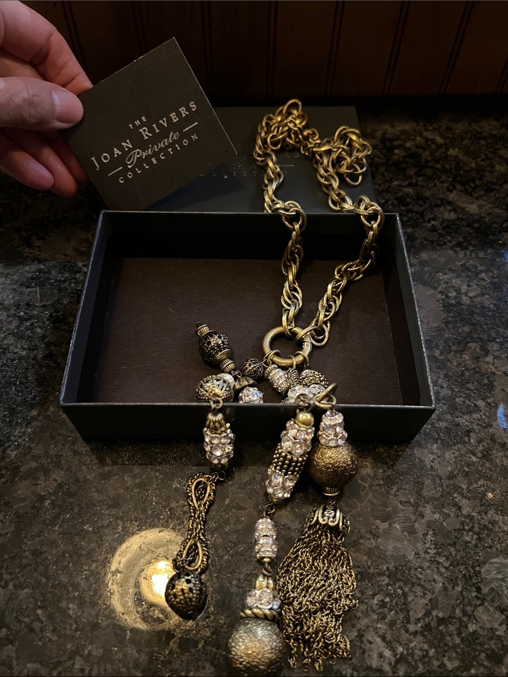 The Joan Rivers Private Collection Gold Tone Statement Tassel Necklace - Gold